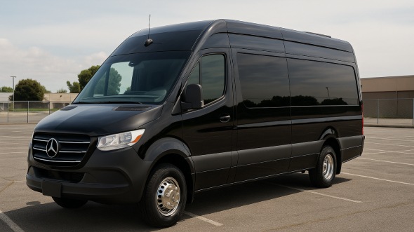 Exterior of Phoenix Party Bus Company's 14 Passenger Sprinter Limousine in Phoenix