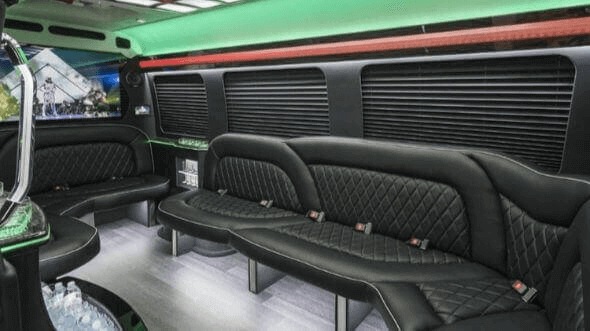 Interior of Peoria Party Bus Company's 18 Passenger Party Bus in Peoria