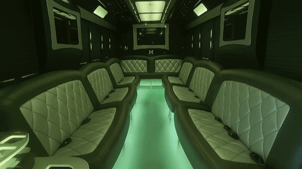 Interior of Chandler Party Bus Company's 20 Passenger Party Bus in Chandler