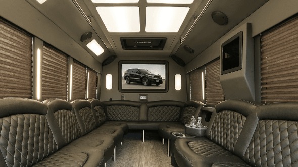 Interior of Queen Creek Party Bus Company's 20 Passenger Party Bus in Queen Creek