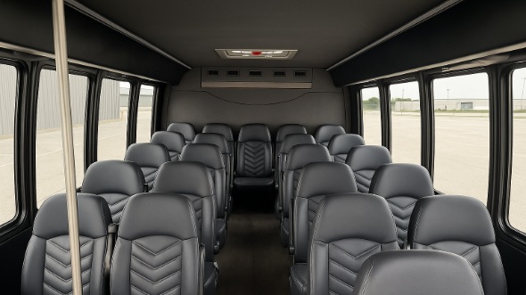 Interior of Scottsdale Party Bus Company's 30 Passenger Minibus in Scottsdale