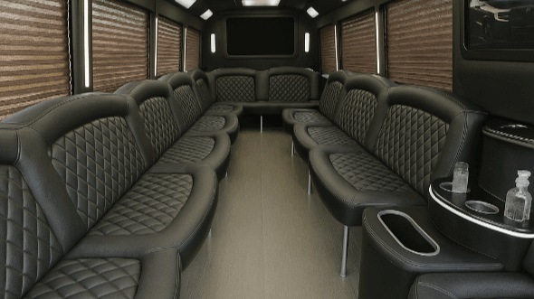 Interior of Gilbert Party Bus Company's 30 Passenger Party Bus in Gilbert