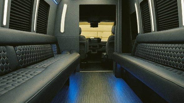 Interior of Queen Creek Party Bus Company's 30 Passenger Party Bus in Queen Creek