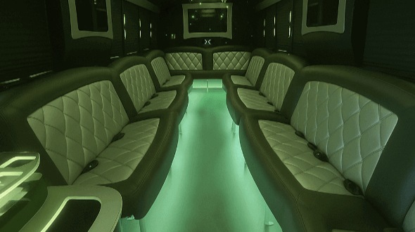 Interior of Scottsdale Party Bus Company's 30 Passenger Party Bus in Scottsdale