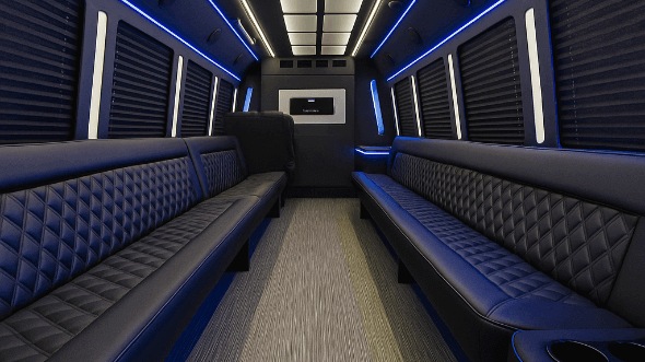 Interior of Surprise Party Bus Company's 30 Passenger Party Bus in Surprise