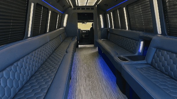 Interior of Chandler Party Bus Company's 40 Passenger Party Bus in Chandler