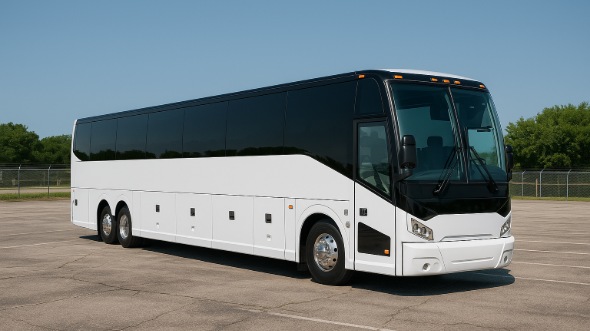 Exterior of Scottsdale Party Bus Company's 44 Passenger Charter Bus in Scottsdale