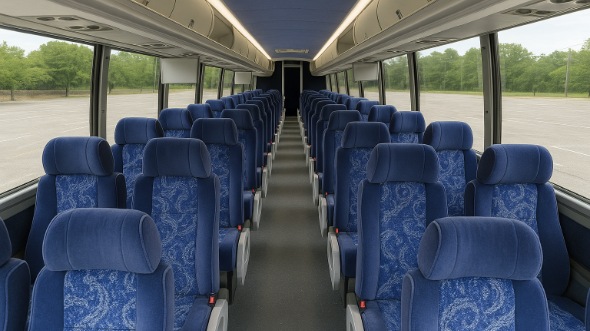 Interior of Scottsdale Party Bus Company's 45 Passenger Charter Bus in Scottsdale