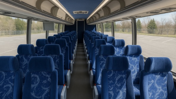 Interior of Scottsdale Party Bus Company's 46 Passenger Charter Bus in Scottsdale