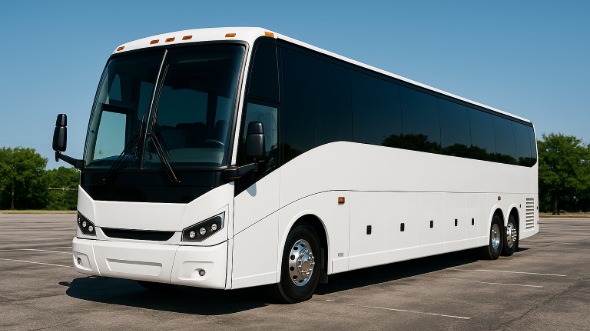 Exterior of Scottsdale Party Bus Company's 46 Passenger Charter Bus in Scottsdale