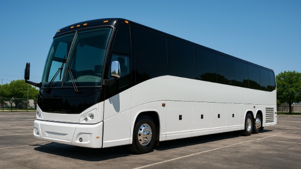 Exterior of Scottsdale Party Bus Company's 48 Passenger Charter Bus in Scottsdale