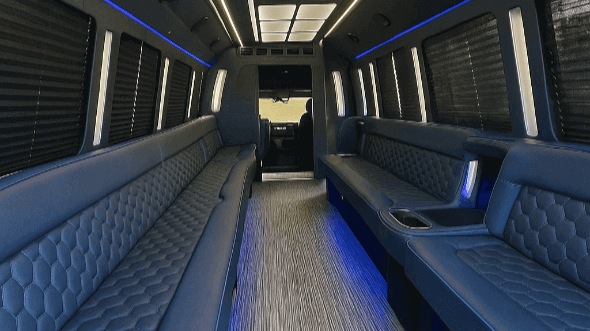 Interior of Mesa Party Bus Company's 50 Passenger Party Bus in Mesa