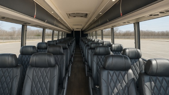 Interior of Scottsdale Party Bus Company's 51 Passenger Charter Bus in Scottsdale