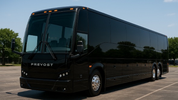 Exterior of Scottsdale Party Bus Company's 51 Passenger Charter Bus in Scottsdale