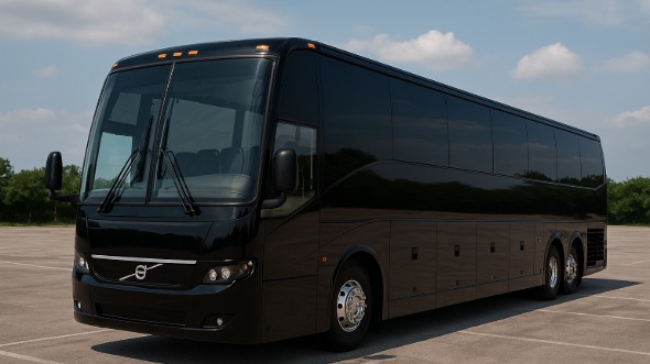 Exterior of Scottsdale Party Bus Company's 55 Passenger Charter Bus in Scottsdale