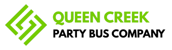 queen creek party bus company logo