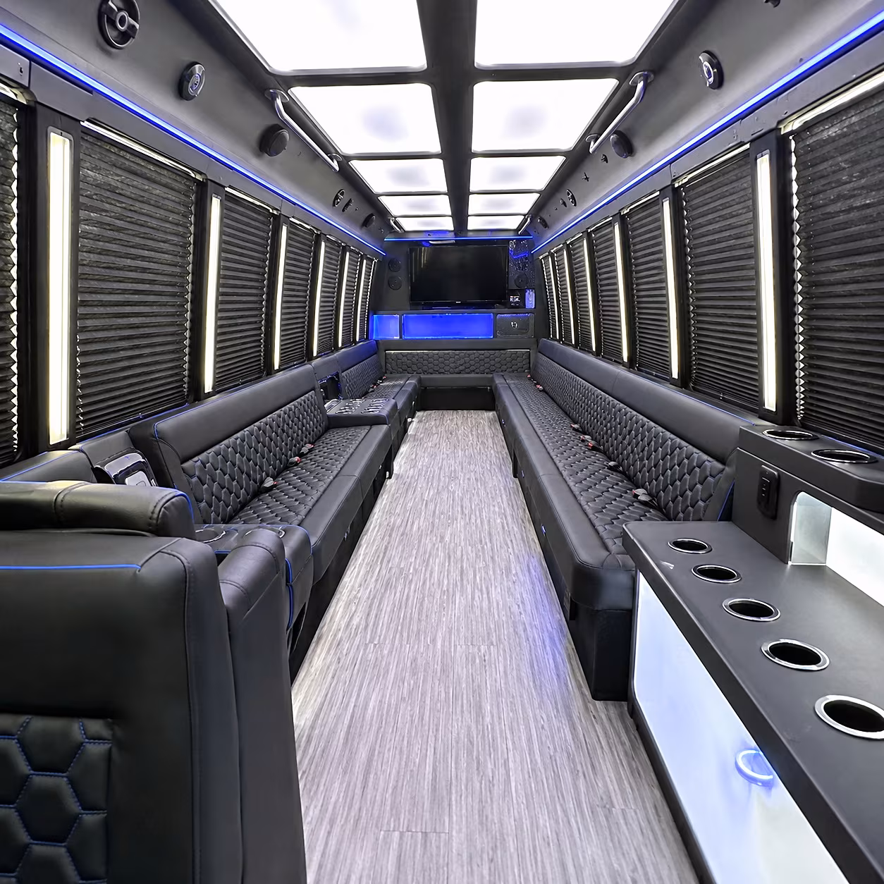 Scottsdale Birthday, Sweet 16, & Quinceañera Transportation party bus interior