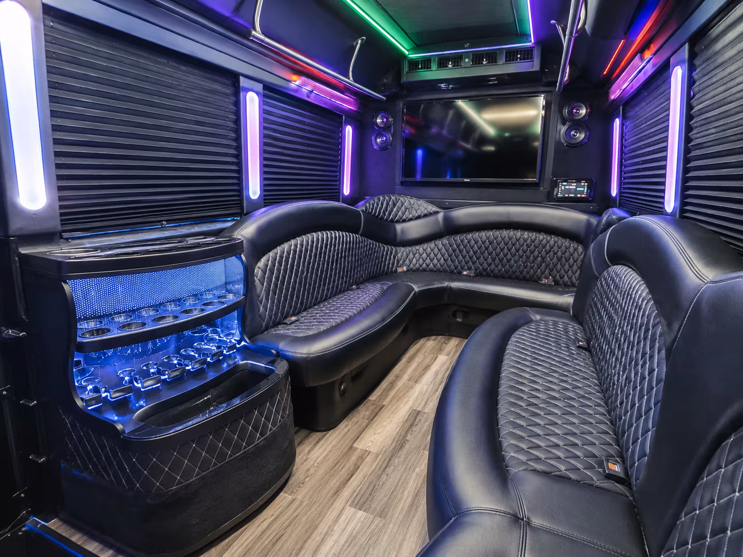 Scottsdale Sporting Event Transportation party bus interior