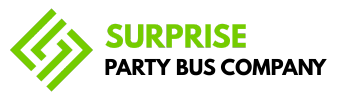 surprise party bus company logo